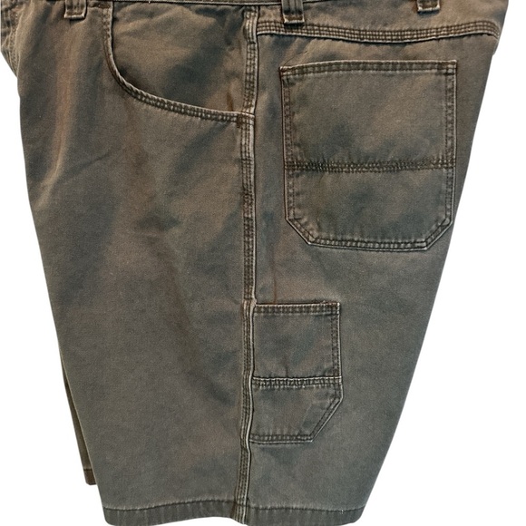 Wrangler Shorts Mens 38 Gray Duck Canvas Carpenter Utility Workwear Outdoors - Picture 4 of 6